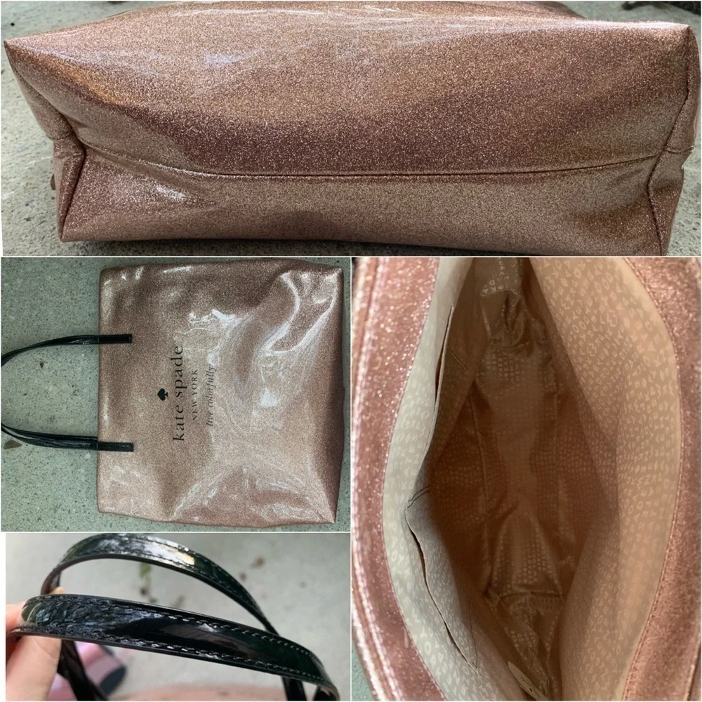 Kate Spade Pink Mavis Glitter Tote & Wallet Set